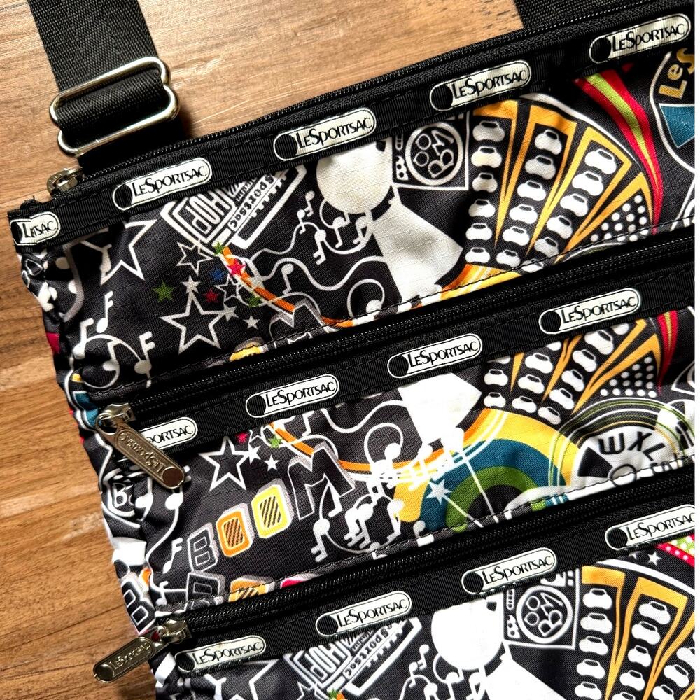 LeSportsac VINTAGE ANNE BOOM BOX RETIRED PATTERN Kasey Shoulder Crossbody - Picture 2 of 7